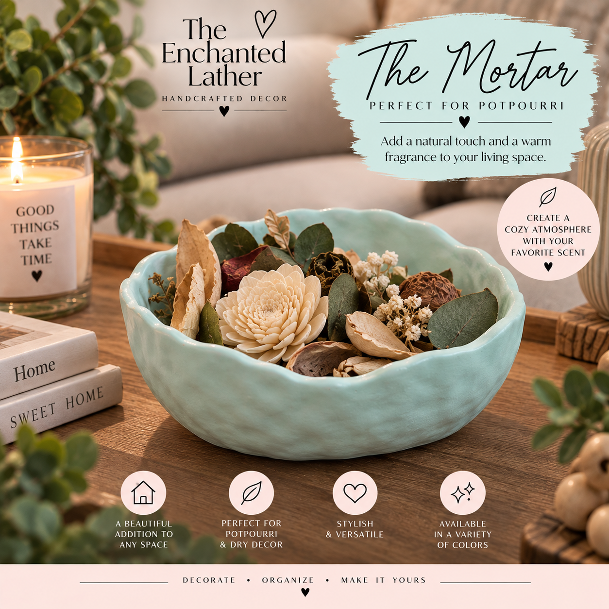 The Mortar with dry potpourri