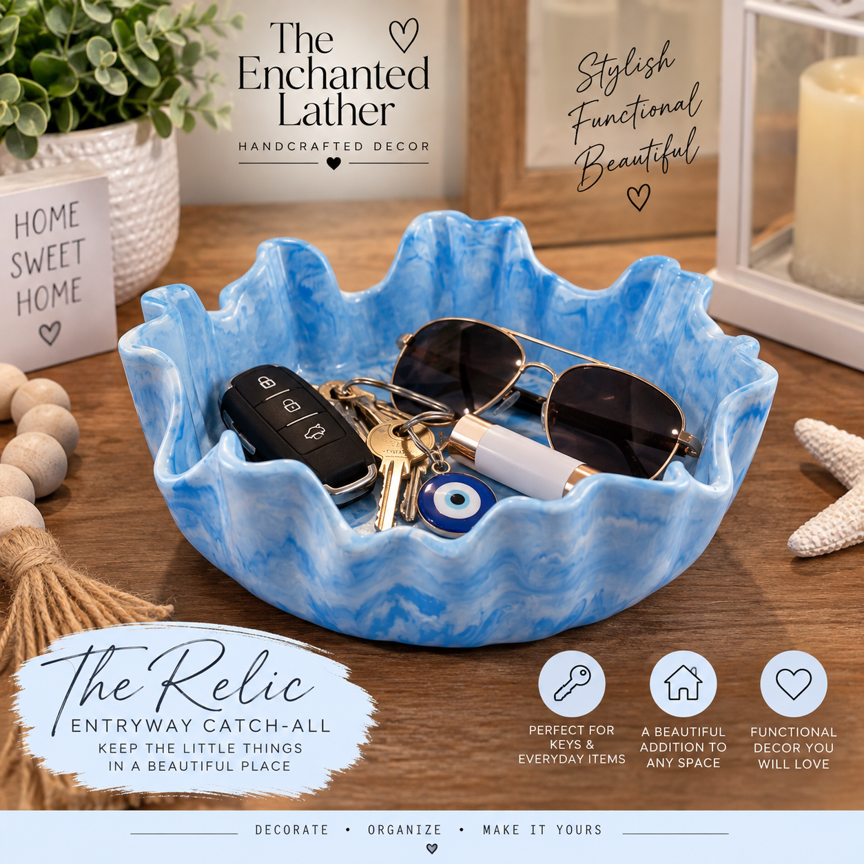 The Relic styled as an entryway catch-all